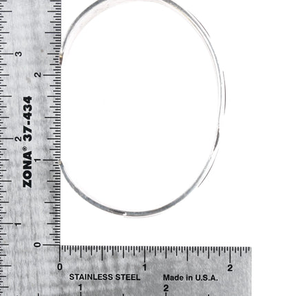 6.75" Navajo overlay geometric Sterling silver cuff bracelet - Estate Fresh Austin