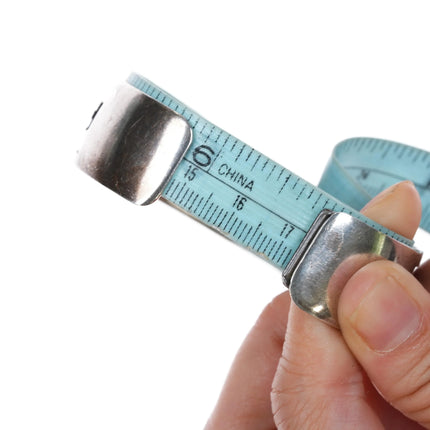 6.75" Navajo overlay geometric Sterling silver cuff bracelet - Estate Fresh Austin