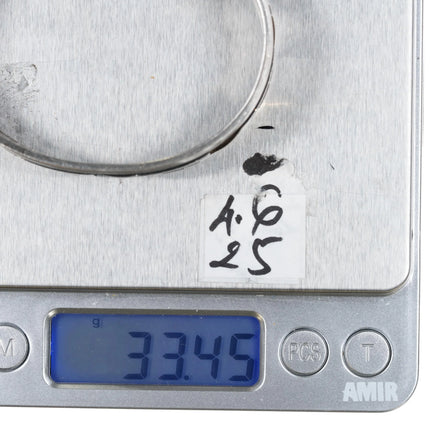 6.75" Navajo overlay geometric Sterling silver cuff bracelet - Estate Fresh Austin