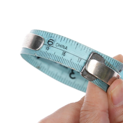 6.8" Hopi overlay geometric pattern cuff bracelet sterling silver - Estate Fresh Austin