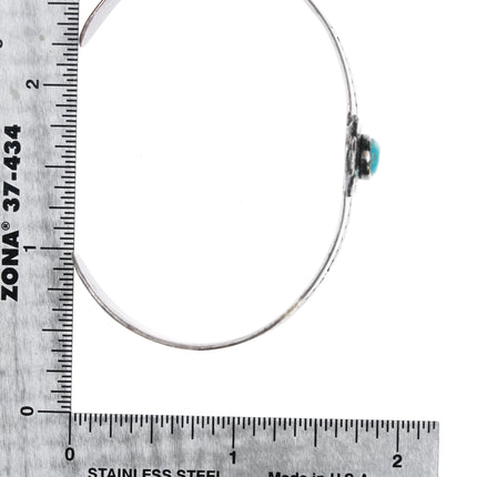 6.5" 30's-40's Navajo silver Fred Harvey thunderbird hand stamped cuff bracelet - Estate Fresh Austin