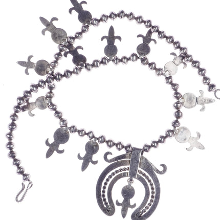 Etsitty-Tsosie, Eskiesosie (Dine, c.1880-1937) attrib. Silver Squash Blossom Necklace - Estate Fresh Austin