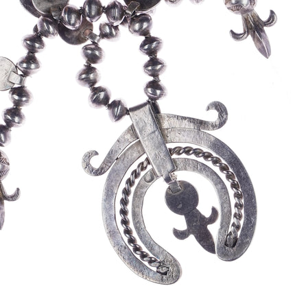 Etsitty-Tsosie, Eskiesosie (Dine, c.1880-1937) attrib. Silver Squash Blossom Necklace - Estate Fresh Austin