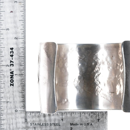 7.25" Manuel Hoyungowa. c:(1953-2011) Hopi overlay cuff bracelet Sterling silver - Estate Fresh Austin