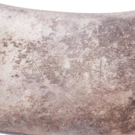 6.375" Vintage Zuni 4 row silver turquoise channel inlay cuff bracelet - Estate Fresh Austin