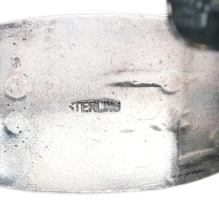 6.375" c1940's Fred Harvey Snakes and arrows sterling cuff bracelet w/turquoise - Estate Fresh Austin