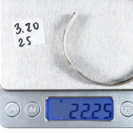 7" Crude Haida silver cuff bracelet xmas gift - Estate Fresh Austin