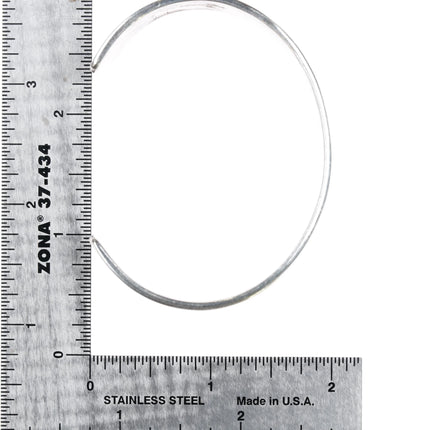 6.85" Tommy Jackson Navajo sterling silver Yei cast cuff bracelet - Estate Fresh Austin