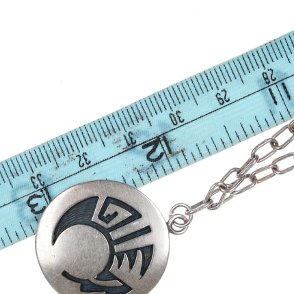 Floyd Namingha Lomakuyvaya Hopi overlay pendant/necklace sterling silver - Estate Fresh Austin