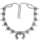 Ed Niiha Zuni sterling turquoise needlepoint squash blossom necklace - Estate Fresh Austin