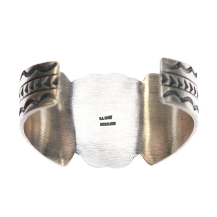 6.875 Paul Begay Navajo silver cuff bracelet with nice turquoise - Estate Fresh Austin