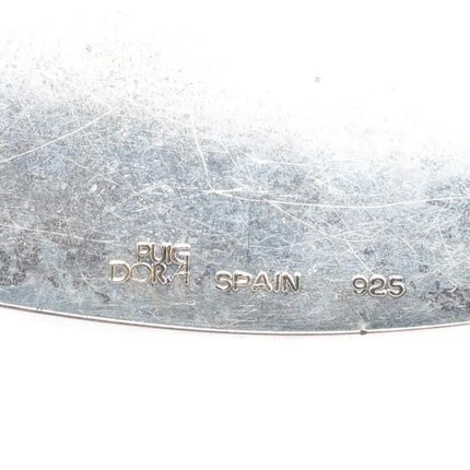 Jose Maria Puig Doria Modernist sterling silver Belt buckle/pendant combo wood - Estate Fresh Austin