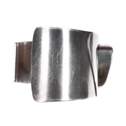 6.375" Vintage Southwest Sterling picture Jasper Modernist cuff bracelet - Estate Fresh Austin