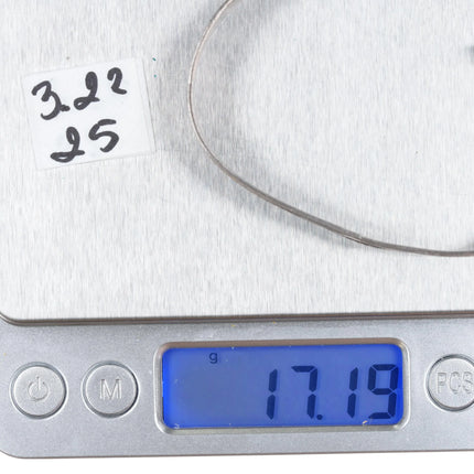 6.5" c1940's Navajo silver heavily stamped cuff bracelet thunderbirds - Estate Fresh Austin