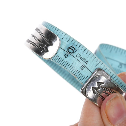 6.5" c1940's Navajo silver heavily stamped cuff bracelet - Estate Fresh Austin