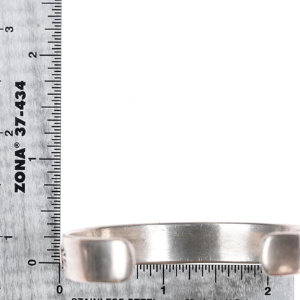 6" Verna Blackgoat Navajo silver cuff bracelet - Estate Fresh Austin
