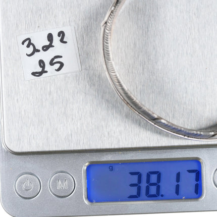 7" Vintage Navajo silver feather cuff bracelet - Estate Fresh Austin