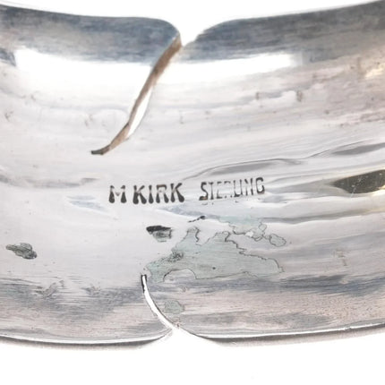 6.25" Michael Kirk Navajo silver feather cuff bracelet sterling - Estate Fresh Austin