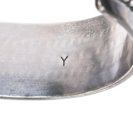 6.5" Arnold Yazzie Navajo Heavy twisted wire silver cuff bracelet - Estate Fresh Austin