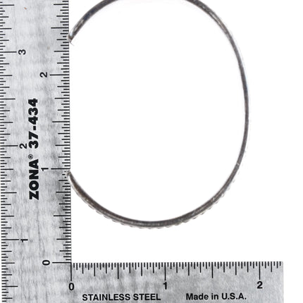 6.5" Arnold Yazzie Navajo Heavy twisted wire silver cuff bracelet - Estate Fresh Austin