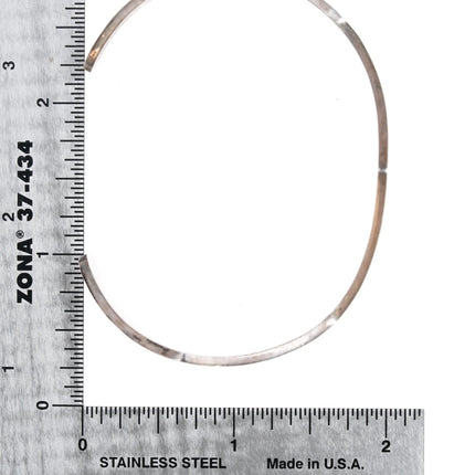 7" Stacey Josytewa Hopi Overlay cuff bracelet sterling silver - Estate Fresh Austin