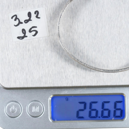 6.625" Vintage southwestern sterling mountain range desert cuff bracelet - Estate Fresh Austin