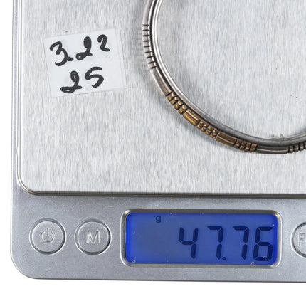 6.12" 14k/Sterling Jonathan Nez Navajo cuff bracelet - Estate Fresh Austin