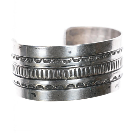 6.75" c1940's UITA22 Dean Kirk Trading Post Navajo silver cuff bracelet - Estate Fresh Austin