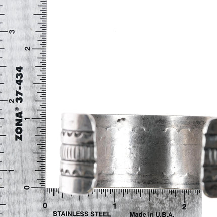 6.75" c1940's UITA22 Dean Kirk Trading Post Navajo silver cuff bracelet - Estate Fresh Austin