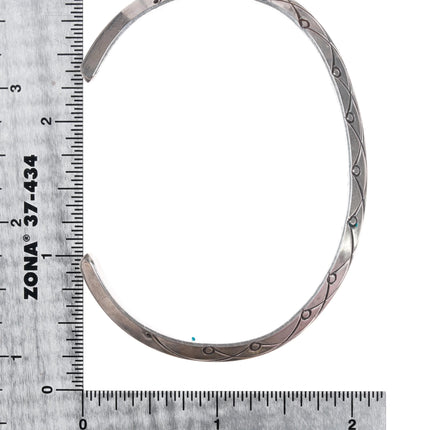7.12" Lag Zuni Carinated silver cuff bracelet - Estate Fresh Austin
