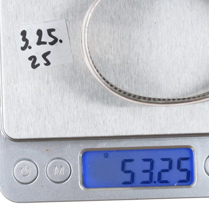 6.5" Tahe Sterling 4 row Navajo cuff bracelet with twisted wire dividers - Estate Fresh Austin