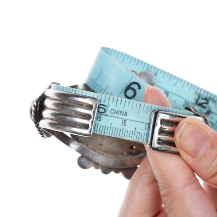 6.625" 60's-70's Navajo sterling Botryoidal turquoise cuff bracelet - Estate Fresh Austin