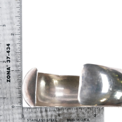 7.75" 1987 Carol Felley Sterling and turquoise cuff bracelet - Estate Fresh Austin