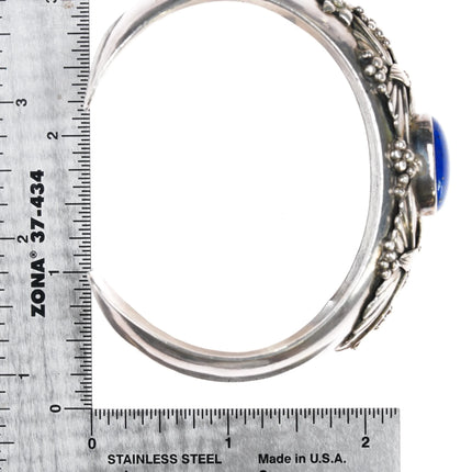 7.75" 1987 Carol Felley Sterling and turquoise cuff bracelet - Estate Fresh Austin