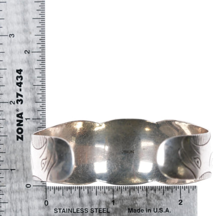 7" Vintage Northwest coast style Sterling silver cuff bracelet - Estate Fresh Austin