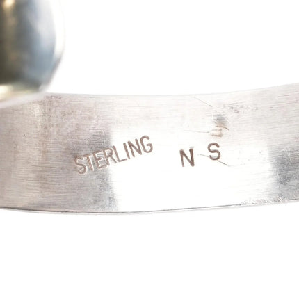 6.375" NS Navajo silver stamped cuff bracelet - Estate Fresh Austin