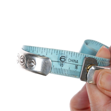 6.375" NS Navajo silver stamped cuff bracelet - Estate Fresh Austin