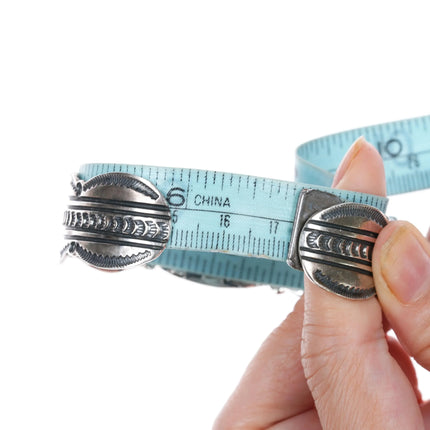 6.75" Virgil Begay Navajo silver high grade turquoise cuff bracelet - Estate Fresh Austin