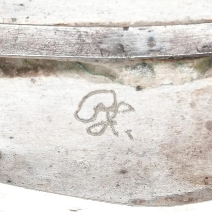 6.75" vintage Zuni heavy sterling silver MOP Inlay bird cuff bracelet - Estate Fresh Austin