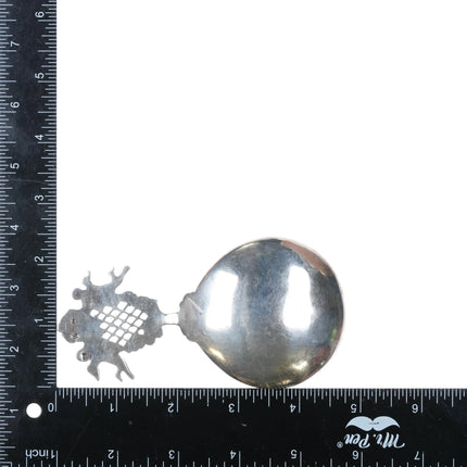 Antique German 800 silver tea caddy spoon w/fancy handle - Estate Fresh Austin