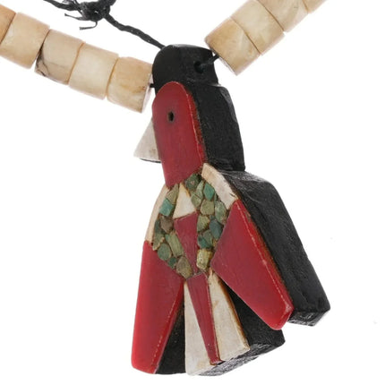 c1940 Santo Domingo Battery bird Necklace Tab Thunderbird - Estate Fresh Austin