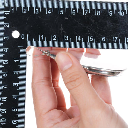 Roie Jaque Navajo sterling larger turquoise pendant - Estate Fresh Austin