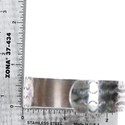 6.5" c1930's Mohawk Trail Fred Harvey era sterling souvenir cuff bracelet - Estate Fresh Austin