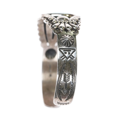 6.375" Bell Trading Post sterling and turquoise cuff bracelet arrows - Estate Fresh Austin