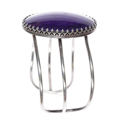 6" RV Vintage Sugilite sterling silver cuff bracelet - Estate Fresh Austin