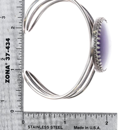 6" RV Vintage Sugilite sterling silver cuff bracelet - Estate Fresh Austin