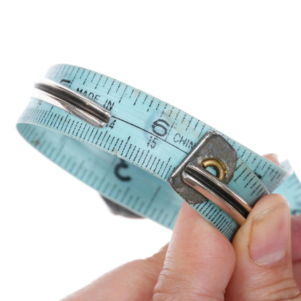 6.2" Edsitty Navajo 70's Sterling and malachite cuff bracelet - Estate Fresh Austin