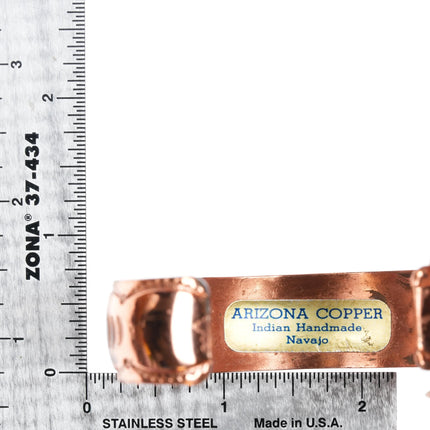 6.6" Nakai Navajo Copper chip inlay cuff bracelet - Estate Fresh Austin