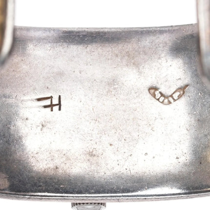 6.25" Tony Kyasyousie Hopi Overlay turquoise/coral watch cuff bracelet sterling - Estate Fresh Austin