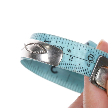 6" Vintage Navajo overlay cuff bracelet sterling silver d - Estate Fresh Austin